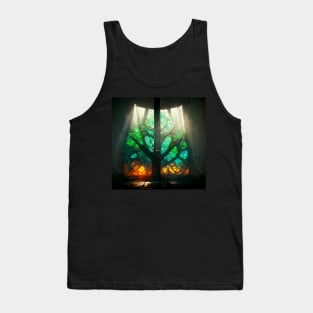 Stained Glass Forest Tank Top